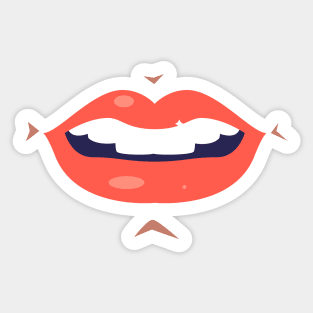 Female cartoon mouth eew Sticker